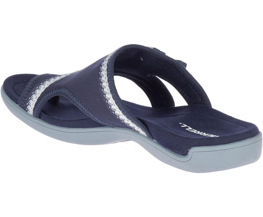 Merrell Sandals Navy/Grey - District Muri Wrap - Womens 47RCJLKVG